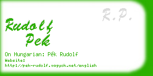rudolf pek business card